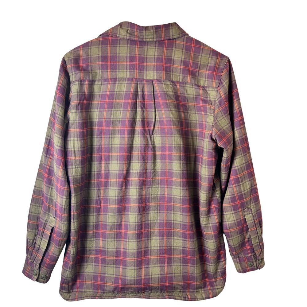 L.L.Bean Women's Flannel Jacket Fur Lined Plaid Oversized Gorpcore Outdoors Barn - Picture 3 of 12